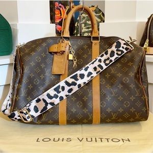 LOUIS VUITTON KEEPALL 45 STRAP TAG LOCK KEYS VGUC